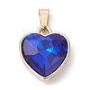 4Pcs 4 Colors Faceted Glass Pendant PALLOY-JF02342-3