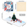 Rectangle 3D Christmas Trees Pop Up Paper Greeting Card AJEW-WH0289-25-2