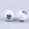 Autumn Theme Electroplate Glass Beads EGLA-S178-10C-2