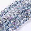 Electroplate Glass Faceted Rondelle Beads Strands EGLA-D020-3x2mm-18-1