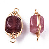 Natural Agate Links Connectors G-T131-99D-3