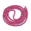 Baking Paint Pearlized Glass Pearl Round Bead Strands X-HY-Q003-4mm-10-3