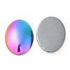 Electroplate Non-Magnetic Synthetic Hematite Cabochons G-F180-09-3