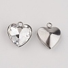 Stainless Steel Glass Rhinestone Charms GLAA-L015-E01-2