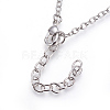 Brass Micro Pave Cubic Zirconia Pendant Necklaces NJEW-O105-01B-P-3
