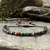 Natural Gemstone Beads Braided Bead Bracelets for Men Women YQ1322-2
