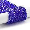 Electroplate Transparent Glass Beads Strands EGLA-A035-T4mm-A21-1