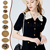 60Pcs 3 Style Brass Shank Buttons BUTT-GA0001-13-5