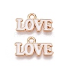 Valentine's Day Theme Alloy Enamel Pendants ENAM-T020-50D-02-1