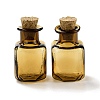 Square Glass Cork Bottles Ornament GLAA-D002-04G-1