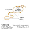 Natural Freshwater Pearl 304 Stainless Steel Rice Bead Hand Chain Ring Bracelets for Women PW2633-6