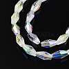 Transparent Electroplate Glass Beads Strands GLAA-K064-05A-01B-3