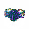 Oval with Jesus Cuff Rings RJEW-N038-009-2