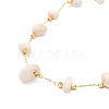 Natural White Moonstone Chip Beaded Necklace for Girl Women NJEW-JN03708-02-4