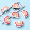 6Pcs Food Grade Eco-Friendly Silicone Focal Beads SIL-YW0001-04D-6