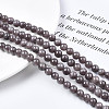 Natural Dyed Yellow Jade Gemstone Bead Strands G-R271-8mm-Y23-2