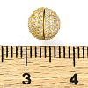 925 Sterling Silver Micro Pave Clear Cubic Zirconia Screw Clasps STER-U005-04G-3