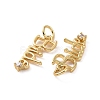 Rack Plating Brass Micro Pave Cubic Zirconia Pendants KK-C008-12G-3
