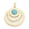 Synthetic Turquoise Big Pendants PALLOY-N179-63MG-1