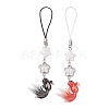 2Pcs Acrylic Fish Charm Mobile Straps HJEW-JM02682-1