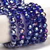 Electroplate Glass Beads Strands LS-EGLA-R016-4m-1-2