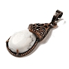 Natural Howlite Pendants G-H065-01R-17-2