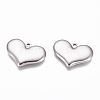 304 Stainless Steel Stamping Blank Tag Heart Pendants STAS-G218-08P-02-1