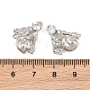 Brass Micro Pave Clear Cubic Zirconia Pendants KK-CBA6818-05P-3