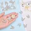 CHGCRAFT 20Pcs 2 Styles Alloy Rhinestone Cabochons FIND-CA0006-51-3