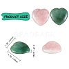 2Pcs 2 Style Heart Natural Mixed Gemstone Massage G-SZ0001-76B-2