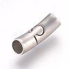 304 Stainless Steel Magnetic Clasps with Glue-in Ends STAS-K145-36P-2