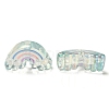 UV Plating Rainbow Iridescent Acrylic Enamel Beads OACR-G012-08A-2