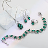 Alloy Rhinestone Glass Jewelry Sets FS-WG78952-01-1