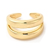 Brass Open Cuff Rings X-RJEW-P098-24G-2