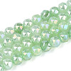 Anti-Tarnish Electroplate Glass Beads Strands LS-GLAA-N064-8mm-09-1