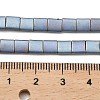 Electroplated Frosted Non-magnetic Synthetic Hematite Beads Strands G-G089-B01-10-4