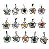 Natural & Synthetic Mixed Gemstone Pendants G-P517-01P-1