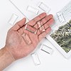 Transparent Rectangle Glass Cabochons X-GGLA-R025-38x19-7