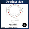1Pc Alloy with Resin Imitation Turquoise Oval Link Chain Belts AJEW-CY0001-79A-2