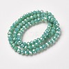 Electroplate Opaque Glass Beads Strands X-EGLA-A034-P4mm-T06-2