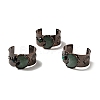 Natural Green Aventurine & Agate Crescent Moon and Sun Open Cuff Bangle G-D468-25R-02-1