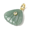 Natural Green Aventurine Carved Pendants G-C282-05J-2