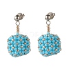 TOHO Japanese Seed Beads Dangle Stud Earrings EJEW-JE04762-02-1