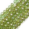 Electroplate Glass Beads Strands EGLA-A034-T4mm-K15-2