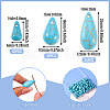 105Pcs 3 Styles Synthetic Turquoise Dyed Beads Strands G-TA0001-91A-4