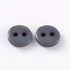 2-Hole Flat Round Resin Sewing Buttons for Costume Design BUTT-E119-24L-01-2
