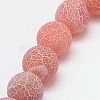 Natural Crackle Agate Beads Strands G-G055-8mm-11-1