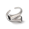 Shell Open Cuff Ring for Women RJEW-C091-03P-02-2