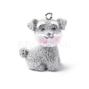 Animal Flocking Opaque Resin Pendants RESI-A050-06A-1