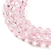 Transparent Baking Paint Glass Beads Strands DGLA-A034-T4mm-D04-3